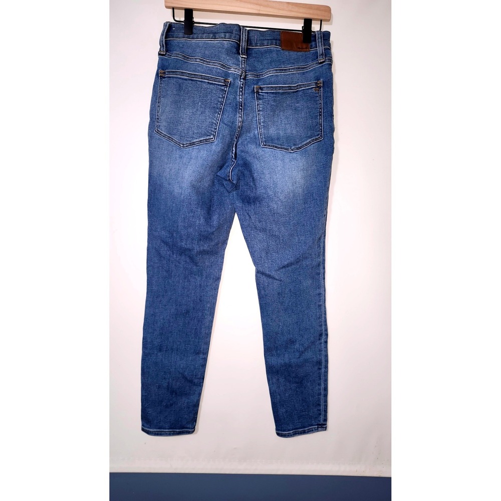 Madewell Roadtripper High Rise Skinny Jeans Medium Blue Wash 28P Petite - Picture 2 of 4